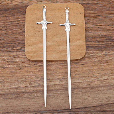 Sword Alloy Hair Sticks PW-WG0B211-01-1
