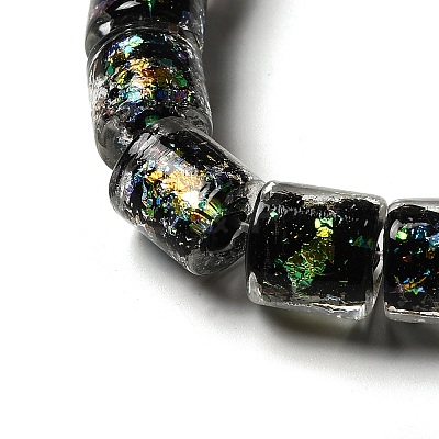 Handmade Dichroic Foil Glass Beads Strands DICH-U001-09G-1