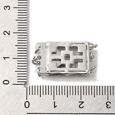 Rack Plating Brass Box Clasps KK-E084-08P-1