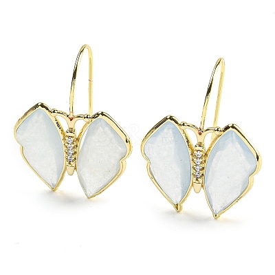 Natural Jade Dangle Earrings EJEW-M246-01G-1