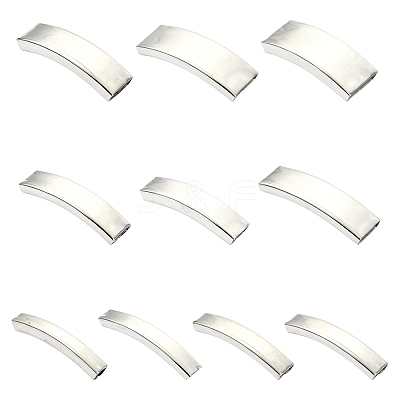10 Pcs 10 Styles 202 Stainless Steel Slide Charms STAS-CJ0003-31-1