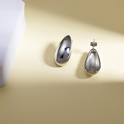Brass Teardrop Stud Earrings for Women JE1090B-1
