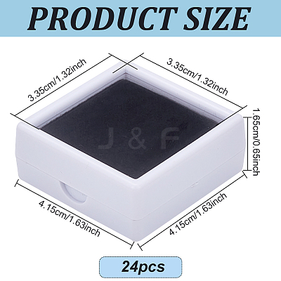 Square Plastic Loose Diamond Gemstone Storage Boxes CON-WH0095-25A-1