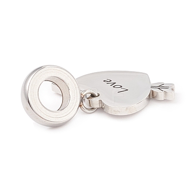 304 Stainless Steel European Dangle Charms STAS-I192-32-1