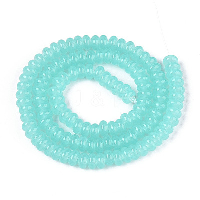 Imitation Jade Glass Beads Strands X-GLAA-T025-6mm-06B-1