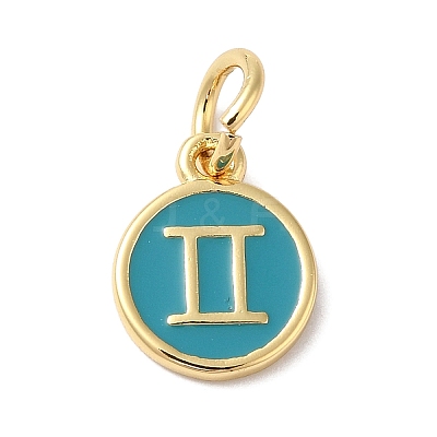 Real 18K Gold Plated Brass Enamel Charms KK-L216-001G-I05-1