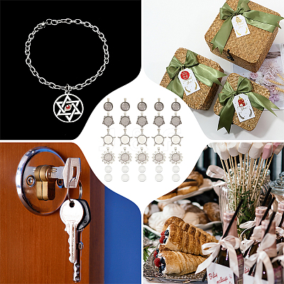DIY Blank Dome Geometric Pendant Making Kit DIY-NB0007-92-1