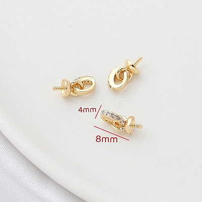Brass with Cubic Zirconia Peg Bails LS-PW-WG34797-01-1
