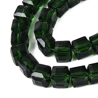 Transparent Glass Beads Strands GLAA-R041-8x8mm-A17-1
