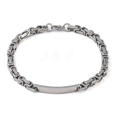 Tarnish Resistant 201 Stainless Steel ID Bracelets LS-BJEW-F331-08P-1