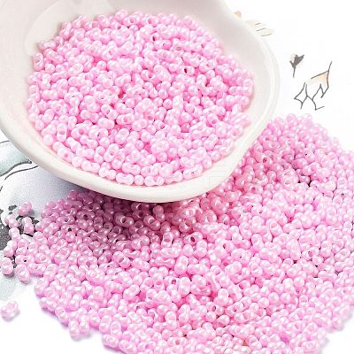 Opaque Colours Glass Seed Beads SEED-A033-06L-1