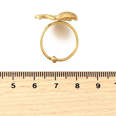 304 Stainless Steel Adjustable Cuff Rings for Women RJEW-M103-02G-1