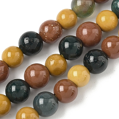 Natural Mixed Gemstone Beads Strands G-P574-A01-6mm-1