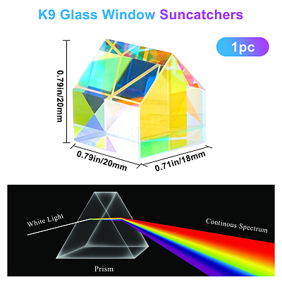 1Pc K9 Glass Window Suncatchers AJEW-BBC0002-28A-1