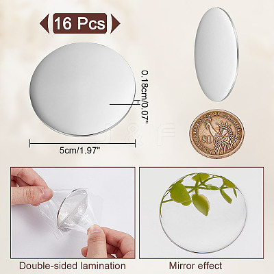 16Pcs 201 Stainless Steel Cabochons FIND-NB0005-30-1