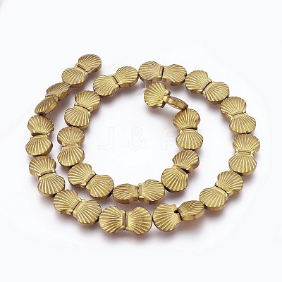 Electroplated Non-magnetic Synthetic Hematite Beads Strands G-P392-T10-1