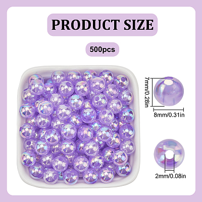 Transparent Acrylic Beads MACR-SP0001-28B-02-1