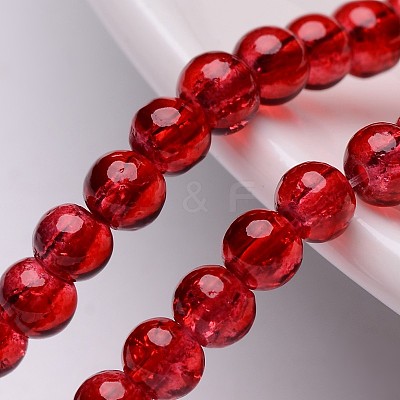 Crackle Glass Beads Strands X-CCG-Q001-4mm-13-1