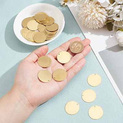 50Pcs Brass Stamping Blank Tag Pendants KK-WR0001-21-1
