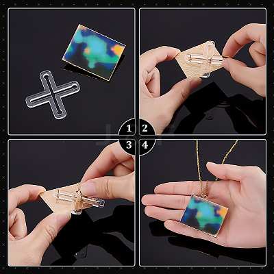 36Pcs Transparent Acrylic Multi-strand Links TACR-PH0001-98-1