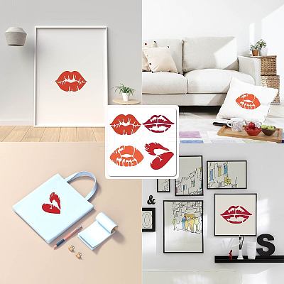 PET Plastic Hollow Out Drawing Painting Stencils Templates DIY-WH0244-291-1
