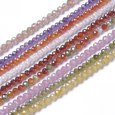 Cubic Zirconia Beads Strands G-F596-48-2mm-1
