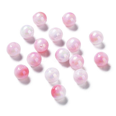 Two Tone Opaque Acrylic Beads SACR-P024-01A-W06-1