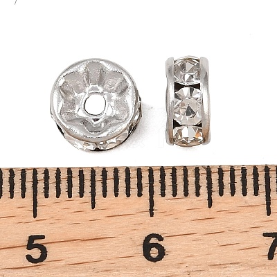 304 Stainless Steel Rhinestone Spacer Beads LS-STAS-P444-01B-P-1