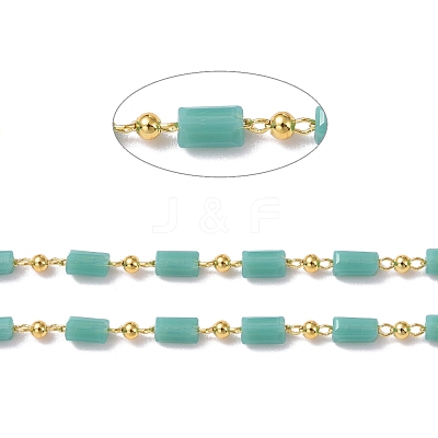 3.28 Feet Handmade Glass Beaded Chains X-CHC-F008-B06-1