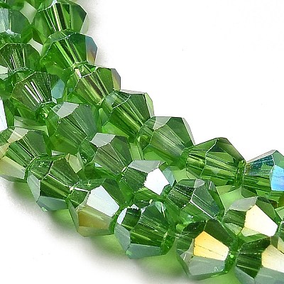 Transparent Electroplate Glass Beads Strands EGLA-A039-T3mm-B03-1