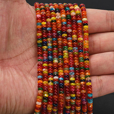 1 Strand Natural Agate Beads Strands G-PA0002-19-1