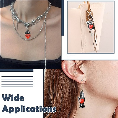 20Pcs 10 Styles Baking Paint Alloy Enamel Pendants ENAM-CJ0007-58-1
