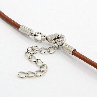 Leather Cord Necklace Making MAK-F002-11-1