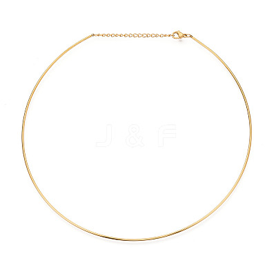 304 Stainless Steel Torques Necklaces NJEW-N061-01G-1