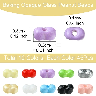 50G 10 Colors Baking Paint Glass Seed Beads SEED-YW0002-51C-1
