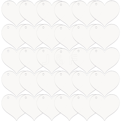 30Pcs Transparent Acrylic Pendants OACR-SC0002-30A-1