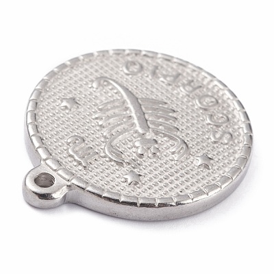 304 Stainless Steel Pendants STAS-O140-02P-C-1