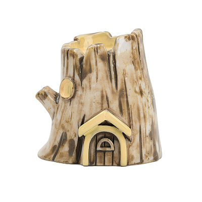 Artificial Tree House Resin Display Decorations DJEW-S002-02C-1