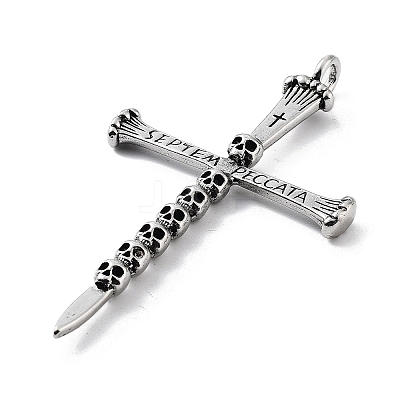 Tibetan Style Alloy Pendants TIBE-L012-040AS-11-1