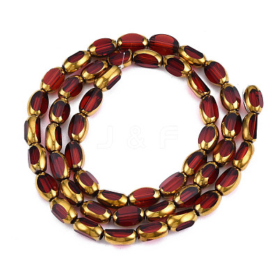 Electroplate Glass Beads Strands EGLA-N008-015D-1