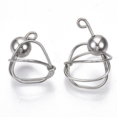 Rack Plating Alloy Wire Wrapped Pendants PALLOY-S132-152P-RS-1