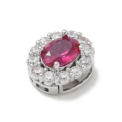 Brass Micro Pave Cubic Zirconia Pendants KK-A300-07P-01-1