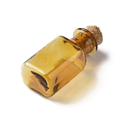 Rectangle Miniature Glass Bottles GLAA-H019-06D-1