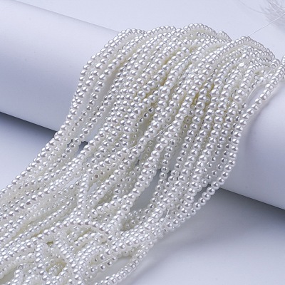 Glass Pearl Beads Strands X-HY-3D-B01-1
