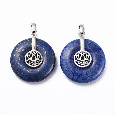 Natural Lapis Lazuli Pendants G-F640-B08-1