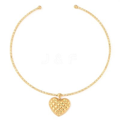 304 Stainless Steel Pendant Open Choker Necklaces for Women NJEW-Z046-07G-01-1
