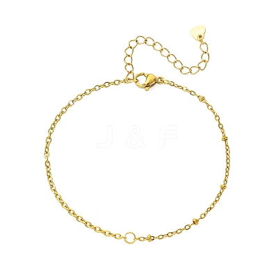 304 Stainless Steel Satellite Chain & Cable Chain Bracelets BJEW-JB14160-01-1