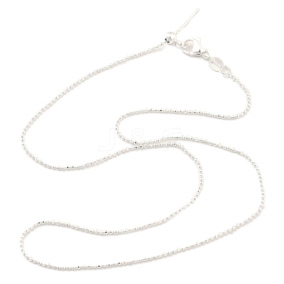Adjustable Slider Brass Ball Chain Necklaces for Men Women NJEW-G160-13S-1