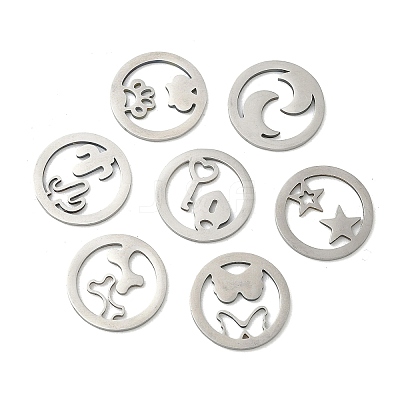 201 Stainless Steel Pendants STAS-H246-02P-1