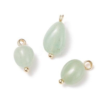 Natural Mixed Stone Charms PALLOY-JF01783-01-1